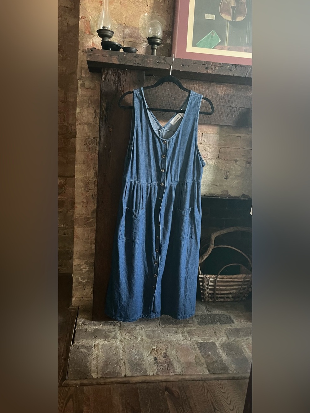 Venezia Blue Button-Front Sleeveless Romper